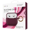 Чехол силиконовый VLP Soft Touch, с кольцом, для AirPods (3rd generation), марсала