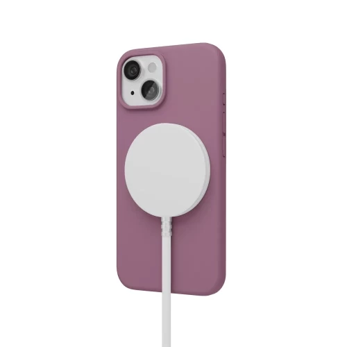 Чехол защитный VLP Aster Case с MagSafe для iPhone 14/15, пудровый