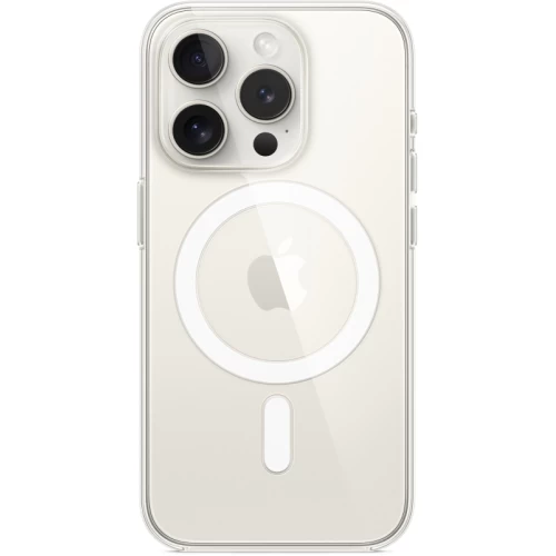 Чехол Apple MagSafe для iPhone 15 Pro, поликарбонат, прозрачный