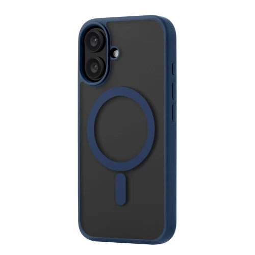 Чехол защитный uBear Cloud Mag Case для iPhone 16, MagSafe совместимый, усиленный, силк-тач, синий