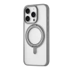 Чехол защитный uBear Clip 360 Mag Case для iPhone 16 Pro, MagSafe совместимый, с вращающейся магнитной подставкой, силк-тач, серый