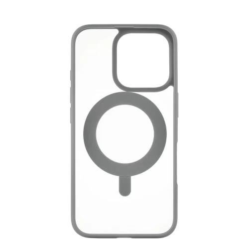 Чехол защитный uBear Clip 360 Mag Case для iPhone 16 Pro, MagSafe совместимый, с вращающейся магнитной подставкой, силк-тач, серый