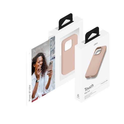 Чехол защитный uBear Touch Mag Case для iPhone 16 Pro Max, MagSafe совместимый, силикон, софт-тач, латте