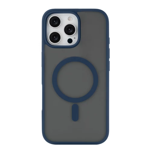 Чехол защитный uBear Cloud Mag Case для iPhone 16 Pro Max, MagSafe совместимый, усиленный, силк-тач, синий