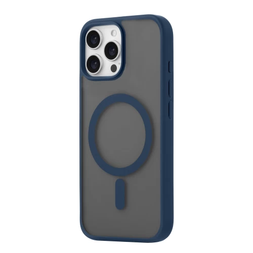 Чехол защитный uBear Cloud Mag Case для iPhone 16 Pro Max, MagSafe совместимый, усиленный, силк-тач, синий