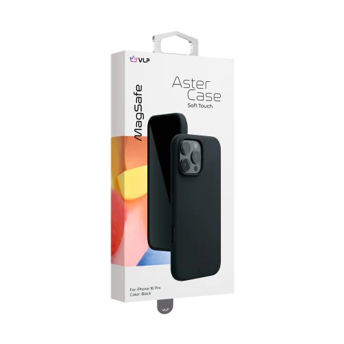 Чехол защитный "vlp" Aster Case с MagSafe для iPhone 16 Pro, черный