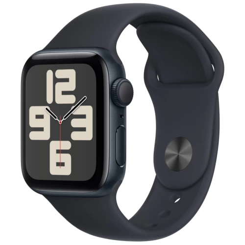 Apple Watch SE 2023, 40 мм, корпус из алюминия цвета «Тёмная ночь», спортивный ремешок, размер M/L