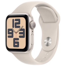 Apple Watch SE 2023, 40 мм, корпус из алюминия цвета «Сияющая звезда», спортивный ремешок, размер M/L