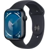 Apple Watch Series 9, 45 мм, корпус из алюминия цвета «Тёмная ночь», спортивный ремешок, размер M/L