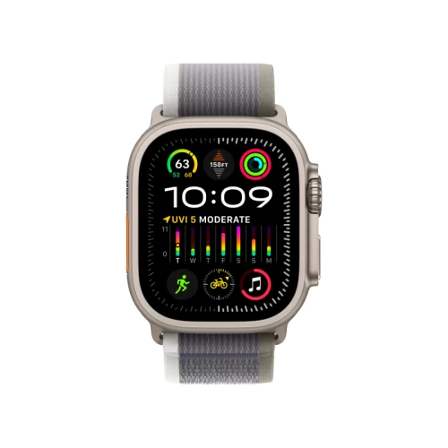 Apple Watch Ultra 2 GPS + Cellular, 49 мм, корпус из титана, ремешок Trail цвет Зелено/серый, M/L
