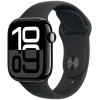 Apple Watch Series 10, 42 мм, корпус из алюминия цвета «чёрный глянец», спортивный ремешок, размер M/L
