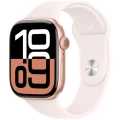 Apple Watch Series 10, 46 мм, корпус из алюминия цвета «розовое золото», спортивный ремешок, размер S/M