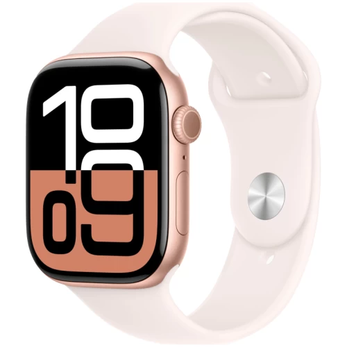 Apple Watch Series 10, 46 мм, корпус из алюминия цвета «розовое золото», спортивный ремешок, размер M/L