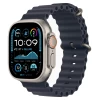 Apple Watch Ultra 2 GPS + Cellular, 49 мм, корпус из бежевого титана, ремешок Ocean тёмно-синего цвета