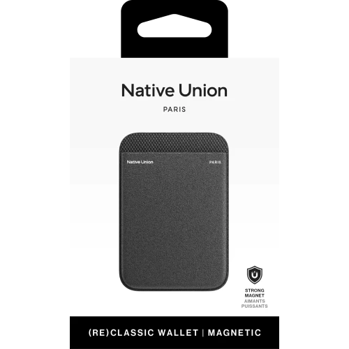 (RE)CLASSIC CARD WALLET BLACK, чехол для пластиковых карт Native Union, цвет: черный