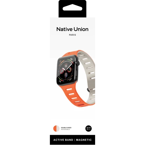 Ремешок для часов Apple Watch,Magnetic  38/40/41MM, Native Union,оранж/сер